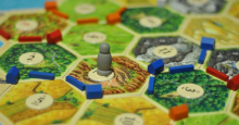 A game of Catan in progress.