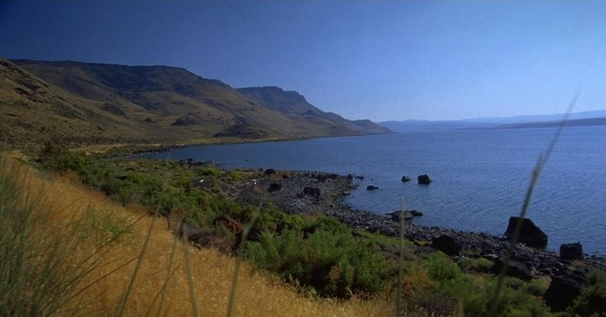A photo from Lake Abert's eastern shore.