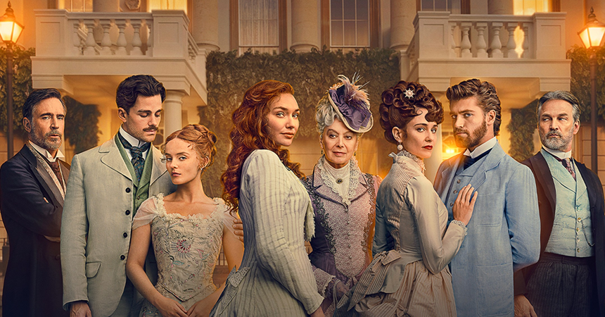 The cast of The Forsytes, a drama about a wealthy Victorian family.