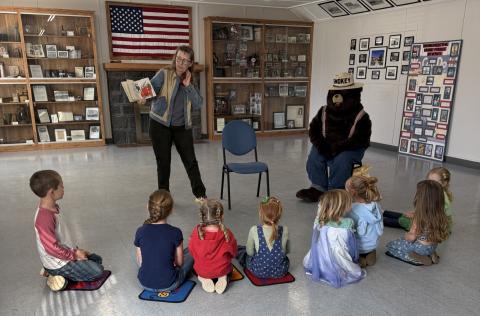 Smokey bear visited Bonanza library today!