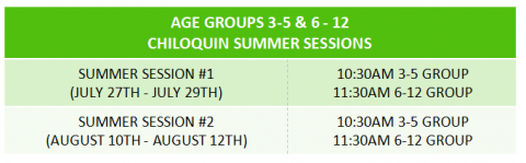 Chiloquin Summer Session Schedule