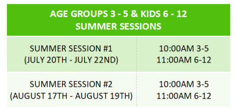 Bly Summer Sessions Schedule