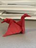 Red origami crane