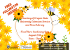 Sunflower and bee graphic with Oregon State University Extension Service and Klamath County Library Service District Logos, details about the program repeated in the body text below