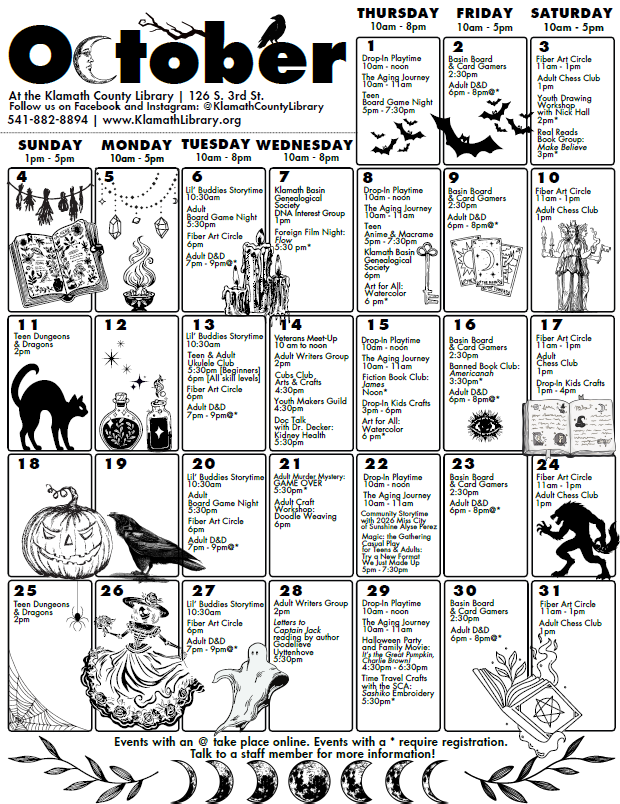 The printable calendar for October 2026