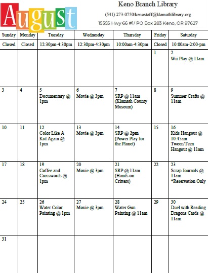 Monthly August 2025 Calendar